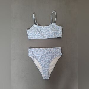 Womens High Wasited Bikini Spaghetti Strap Two Piece High Cut Swimsuit Large